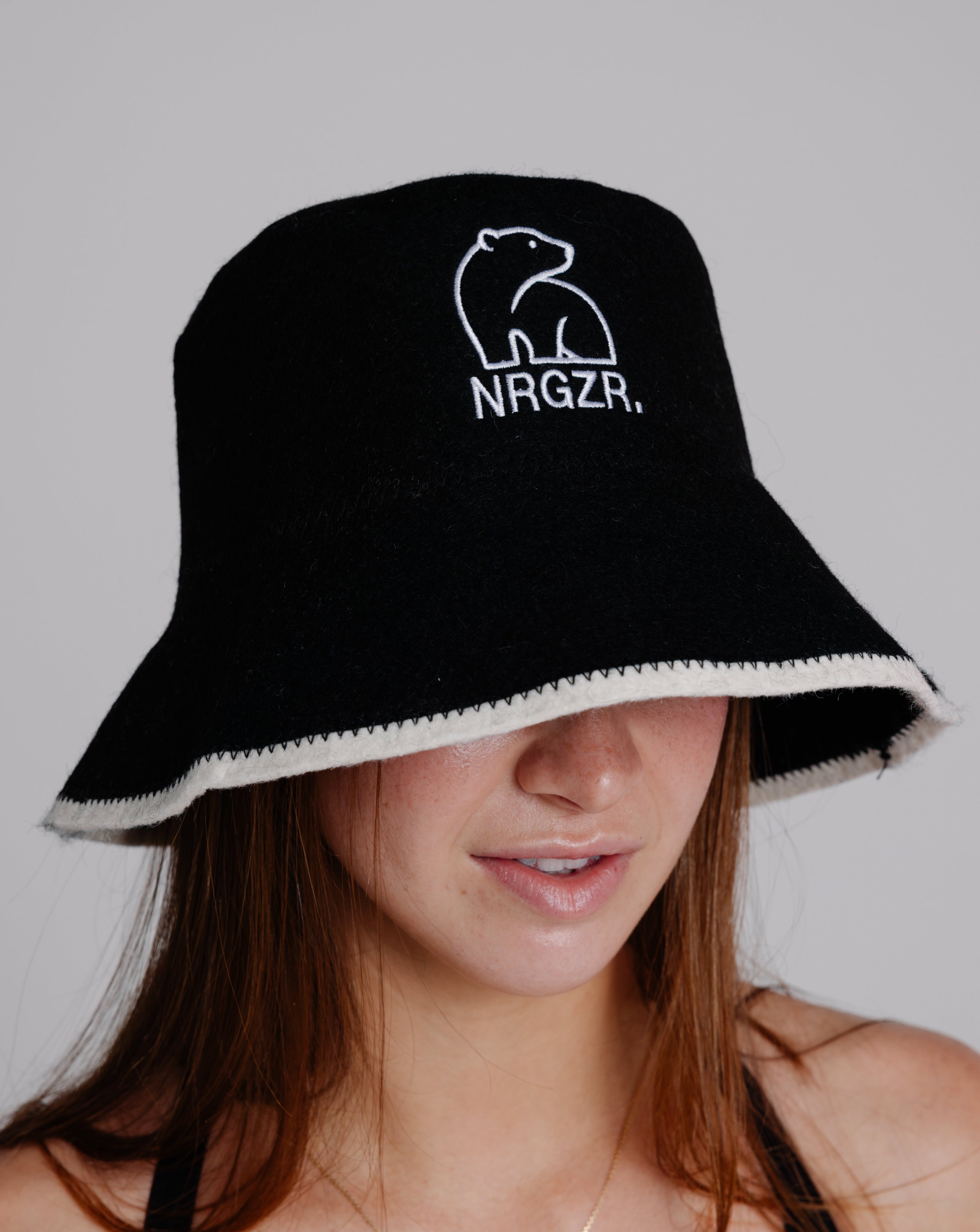 Black Sauna Hat