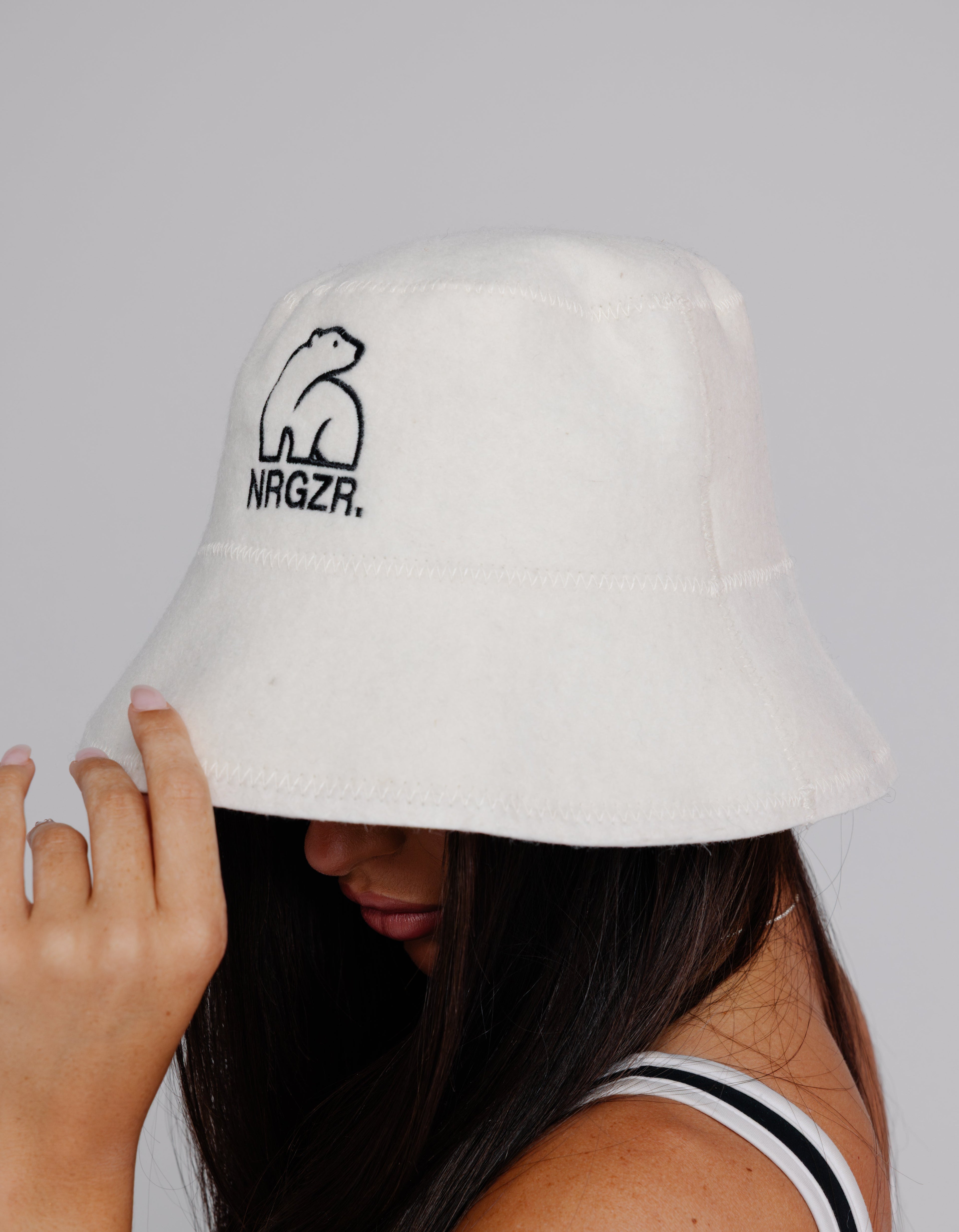 Latte White Sauna Hat